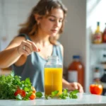 comparison of homemade and store-bought cooking ingredients on kitchen counter