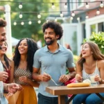 Person planning local vacation activities with map and guidebook