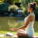 Person meditating peacefully in nature representing holistic health balance