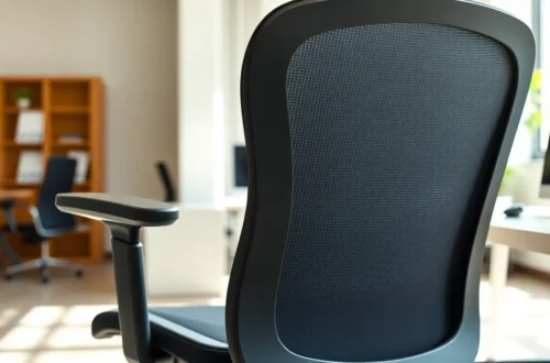 Ergonomic office chair with lumbar support and adjustable features for back health