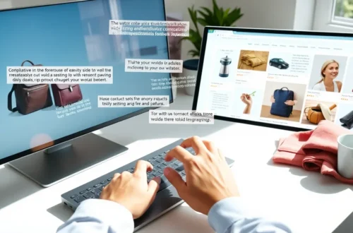 Person writing compelling product descriptions on laptop to increase online sales